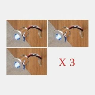 Pack de 3 mini spots led diam:18 bleuté chromés