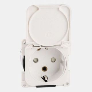 220V presa schuko bianca CBE copertura