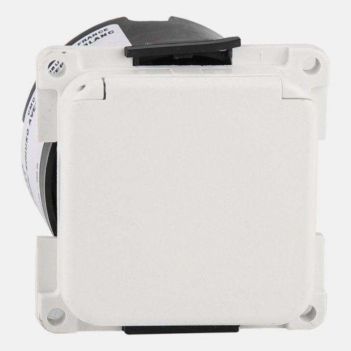 Prise 220V blanche schuko + couvercle CBE