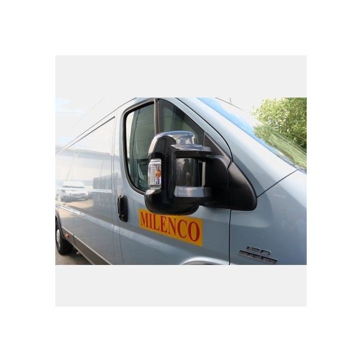 Paire de coques de protection NOIRES pour rétroviseurs bras COURTS pour Ducato depuis 2007