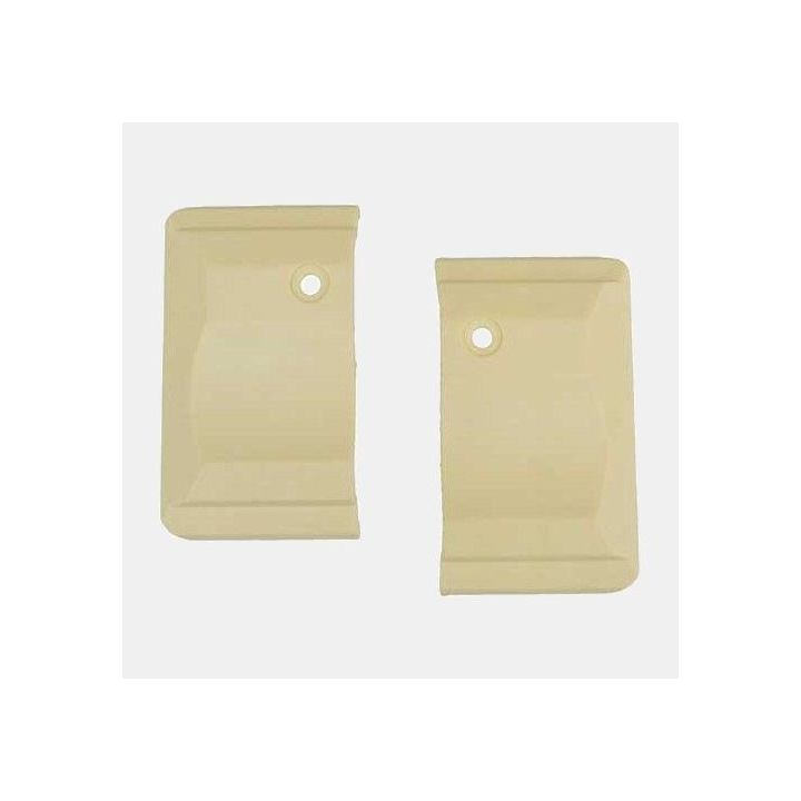 Kit de 2 embouts pour profil ceinture réversible beige 80 mm