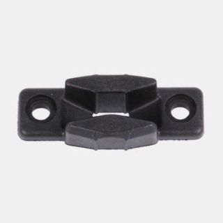 Black Polyfix strike plate for Polyplastic cabinet