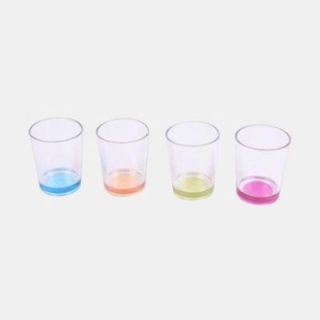 Set 4 verres 300 ml en SAN avec fond anti dérapant