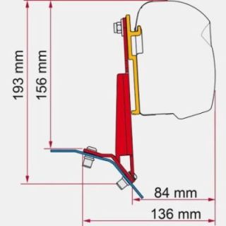 F43VAN LIFTROOF luifeladapter voor Ford Custom Fiamma -Vouwdak
