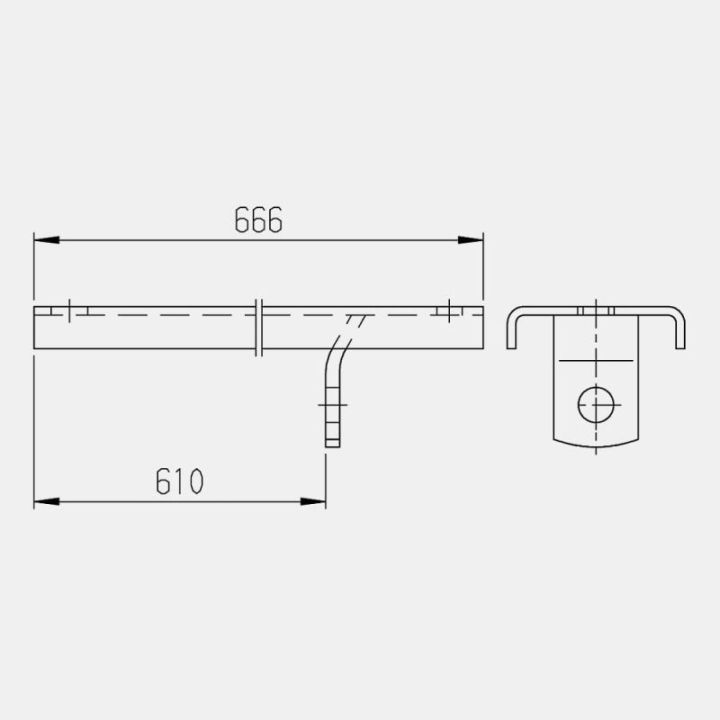 Geleiderail voor AL-KO stabilisatiecilinder
