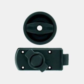Black right-hand door lock without cylinder or key