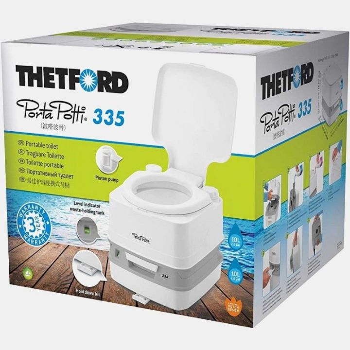 WC chimique Porta Potti QUBE 335HDK blanc THETFORD pour camping-cars et caravanes