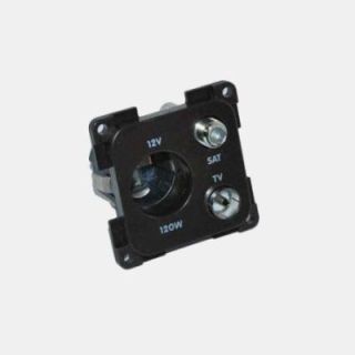 Prise Presto marron 12V Ø 21 mm + TV + Satellite CBE
