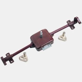 Complete brown push-lock toilet lock