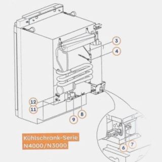 Résistance 230V pour réfrigérateurs Série N4000 Thetford - Réf 692250