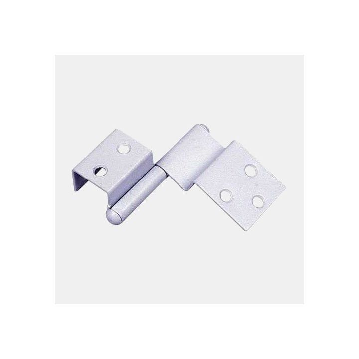 Kit 2 charnières profil de porte droite grises