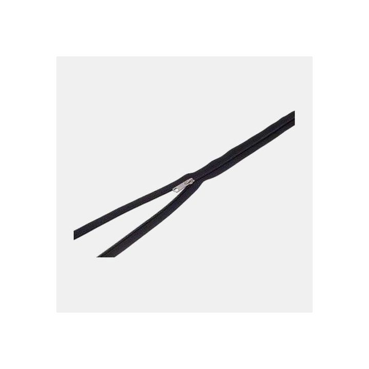 Fermeture glissière noire moustiquaire 32 mm sans curseur - 1 mètre