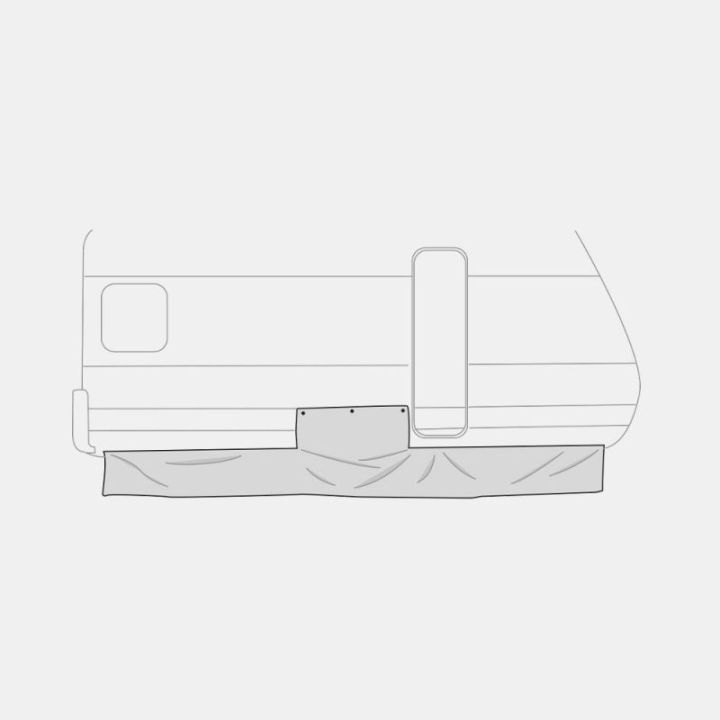 Jupe latérale caravane 450 x 60 grise SKIRTING CARAVAN FIAMMA
