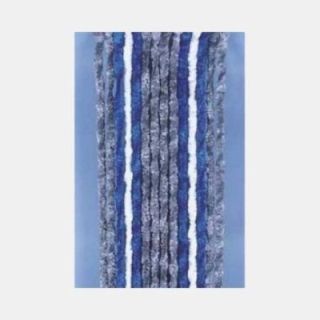 Cortina de calha à prova de insectos 185x56 mm para caravanas Cinzento azul branco