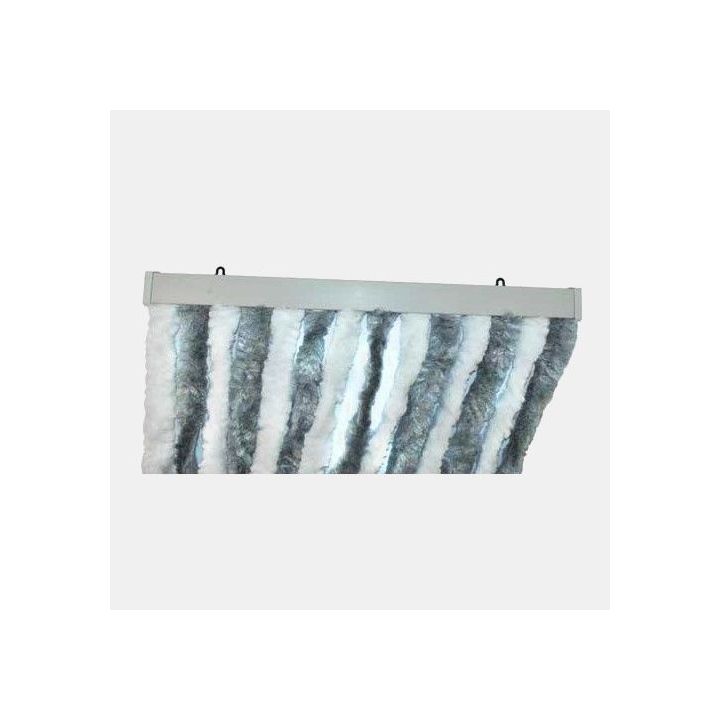 Insectwerend railgordijn 205x56 mm voor campers - Grijs wit