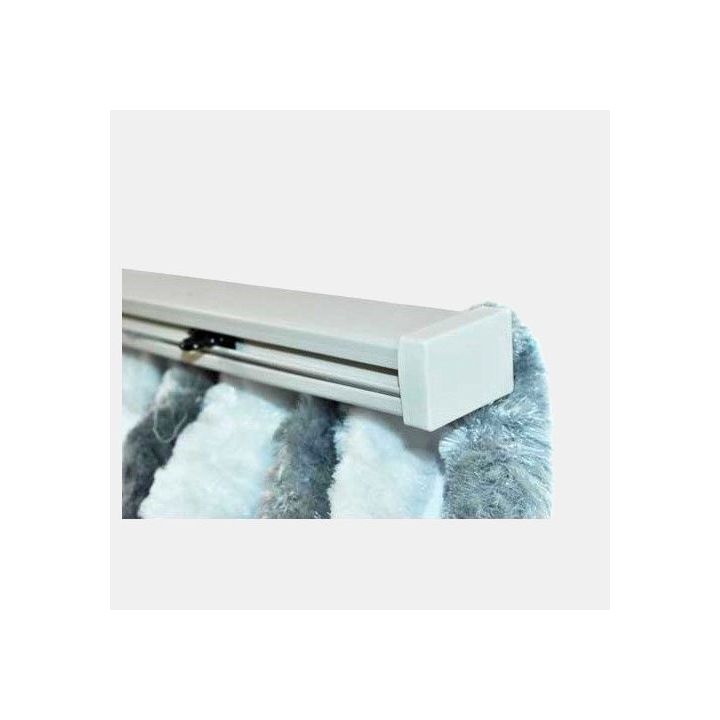 Cortina de lagartas 205x56 mm à prova de insectos para autocaravanas - Branco cinzento