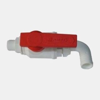 Válvula de vaciado de salida acodada 1/4 de vuelta Ø 15 mm