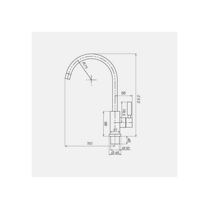 Robinet mitigeur Col de cygne TREND S REICH chrome H: 315 mm 6 bars - camping-cars et caravanes
