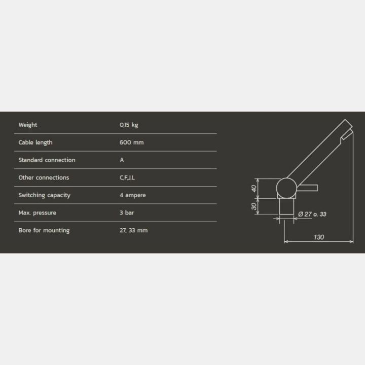 Robinet mitigeur chrome TREND A REICH- H: 40 mm 3 bars - camping-cars et caravanes