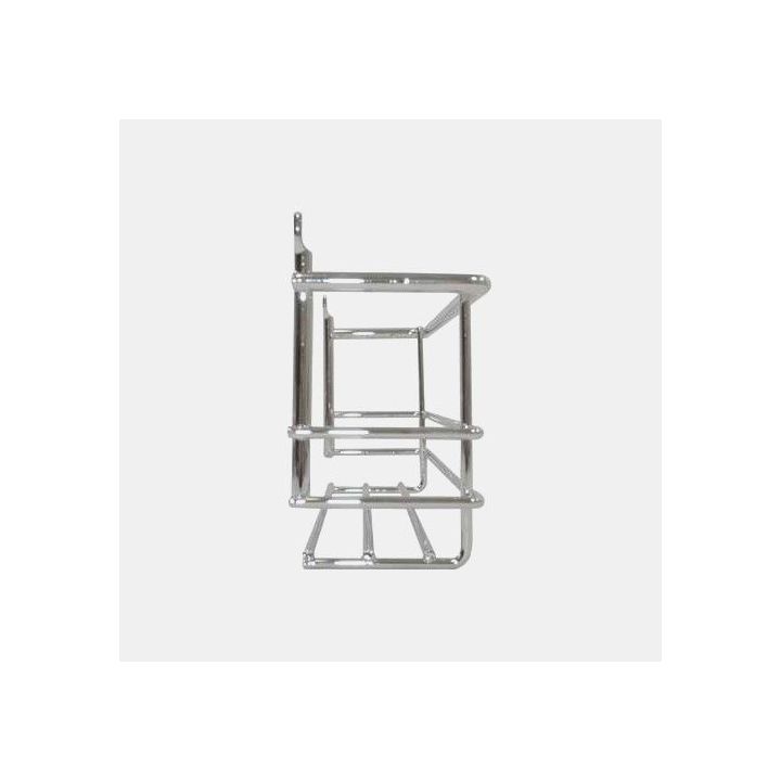 Estante cromada em metal para autocaravanas e caravanas.