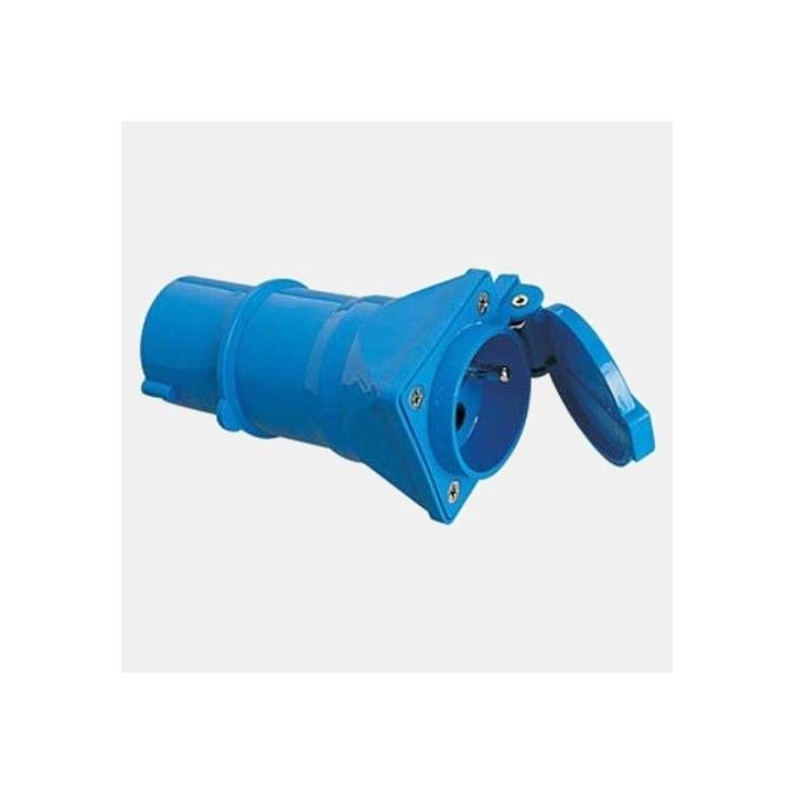 Adaptateur mâle CEE17/ Femelle française (2P+T) 16A - pour camping-cars