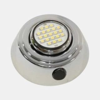 Multi-directional 10-15.2V chrome-plated LED spotlight + switch