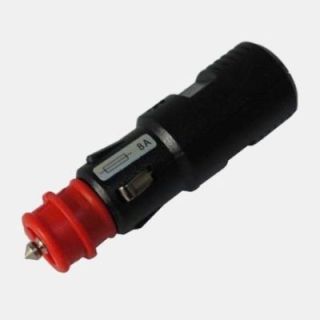 Fiche 12V universelle 8A Ø 12-21 mm avec fusible