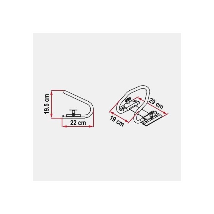 Blocage roue arrière MOTO WHEEL CHOCK REAR Fiamma - Largeur de roue maxi: 150 mm