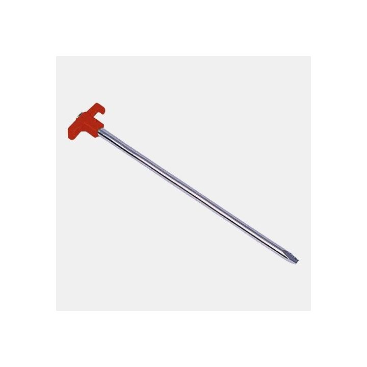 Kit de 4 estacas de acero con cabeza de plástico L: 25 cm - suelo pedregoso