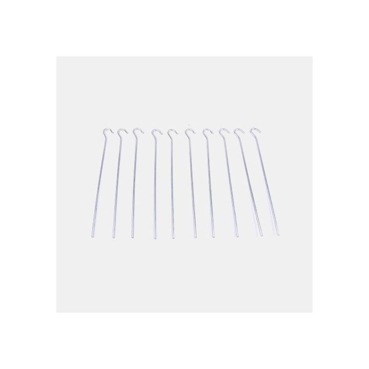 Kit de 10 piquets sardines L: 24 cm acier - sols mous