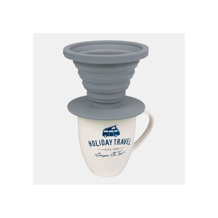 Filtre à café en silicone repliable gris pour fourgon aménagé