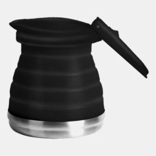 Chaleira dobrável de silicone 0,8 litros preta