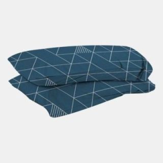 Taie d'oreiller Geo Navy Duvalay 73x51 cm