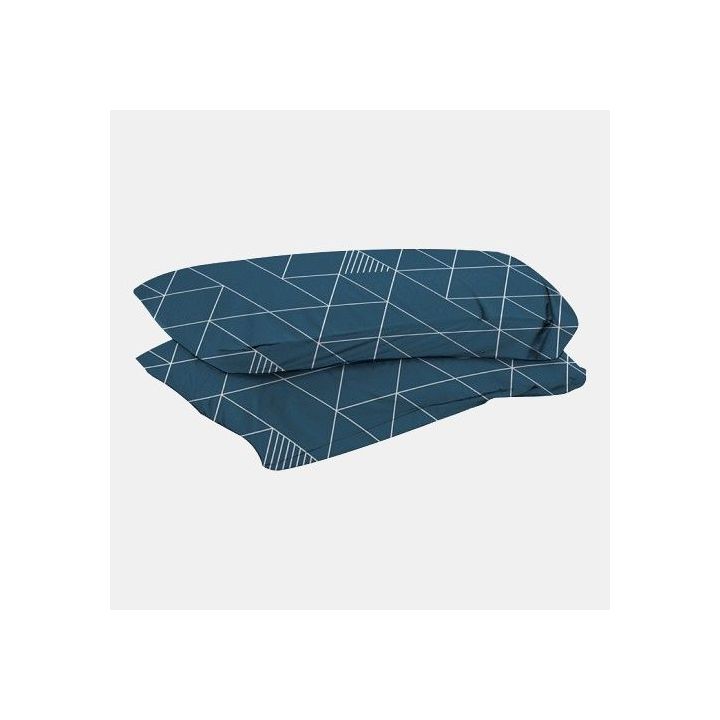 Taie d'oreiller Geo Navy Duvalay 73x51 cm