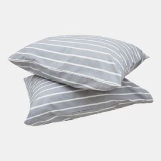 Duvalay grey striped pillow case 73x51 cm