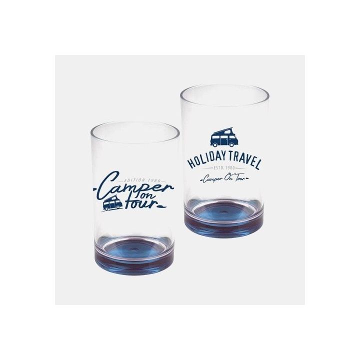Set de 2 verres 350 ml en S.A.N HOLIDAY TRAVEL & CAMPER ON TOUR