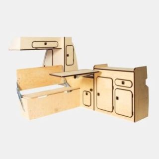 AGATHE furniture for Volskswagen Transporter T25/T3 - unfinished wood (1979-1992)