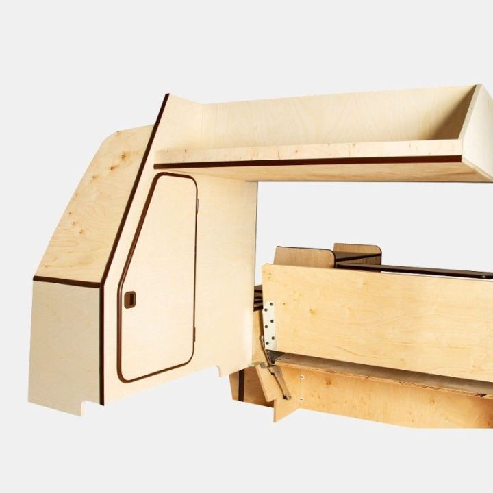 Meubles AGATHE spécifique pour Volskswagen Transporter T25/T3 - bois brut (1979-1992)