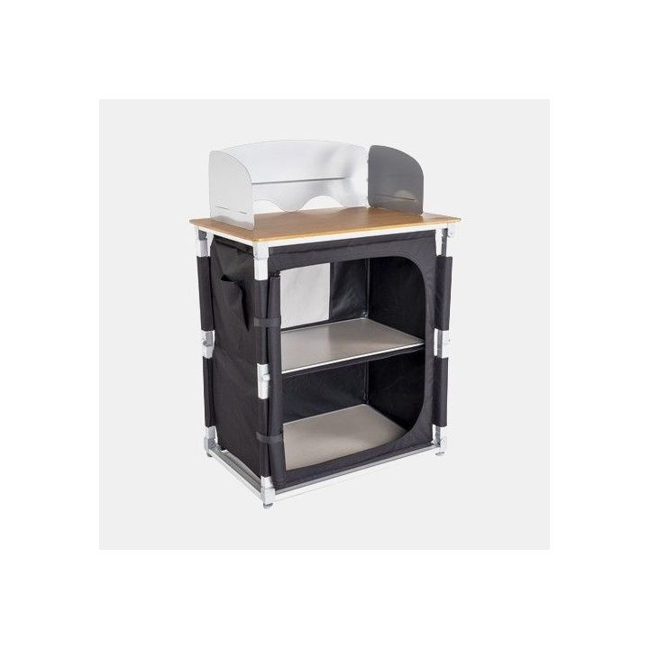 Mueble de cocina Quick Mini de bambú - 1 armario - 1 estante - 1 parabrisas