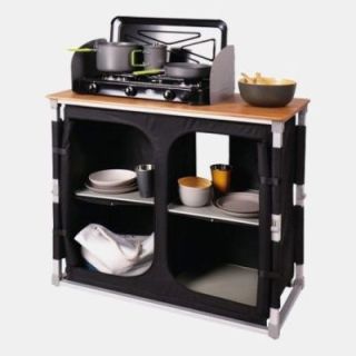 Meuble cuisine Bamboo Quick - 2 armoires - 1 plateau - 1 pare vent