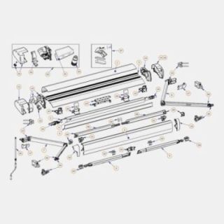 Embouts de bras de store Gauche et Droite pour store Omnistore 6300 Thule