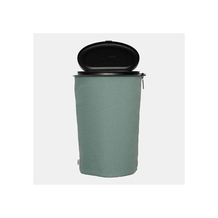 Caixote do lixo verde para campismo Tamanho S 3 litros FLEXTRASH com vara de suporte telescópica