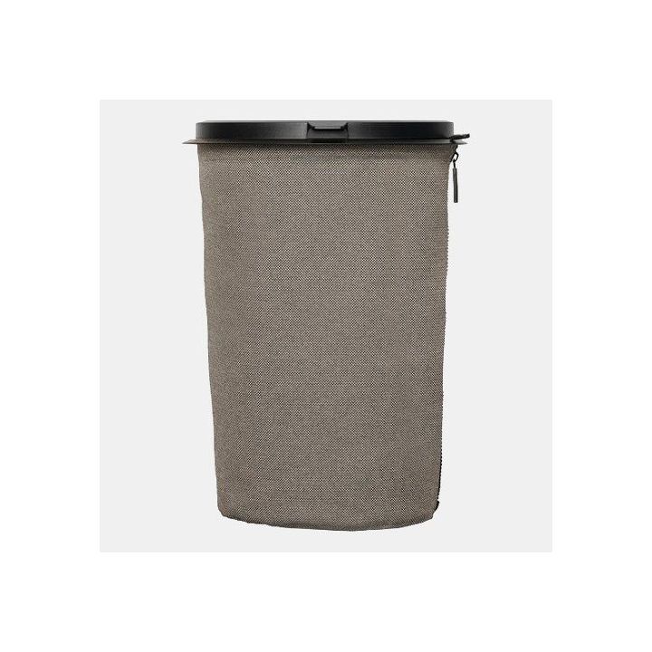 Poubelle de camping grise Taille L 9 litres FLEXTRASH avec son piquet de support télescopique