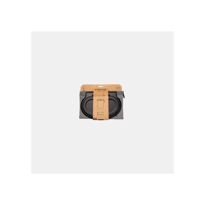 Poubelle de camping grise Taille L 9 litres FLEXTRASH avec son piquet de support télescopique