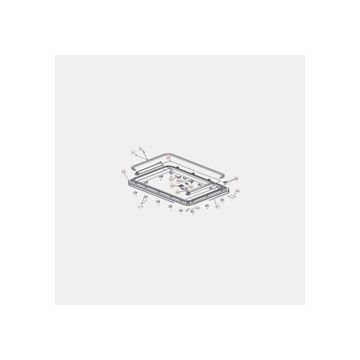 Joint caoutchouc (5 m) avec flux d'air pour lanterneau Heki 4/4+ et SEITZ-DOMETIC 540E17