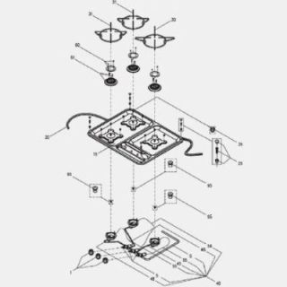 Guarnizione di montaggio per cucine a gas DOMETIC CRAMER - Lunghezza: 1,77 m