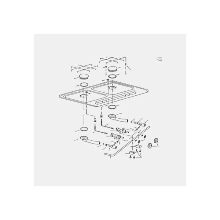 Juego de 5 juntas de quemador de 1 mm para cocinas de gas de acero inoxidable DOMETIC CRAMER