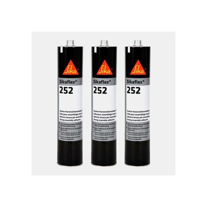 Jeu de 3 colles SIKAFLEX 252  coloris blanc 300 ml
