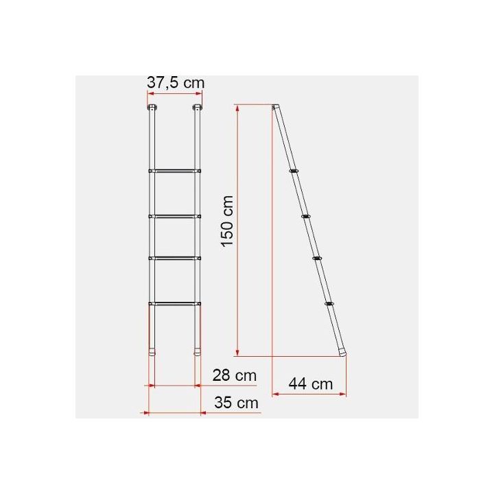 Echelle en aluminium DELUXE 4B Fiamma