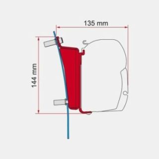 Adaptateur FORD TRANSIT H3 L3  pour store F45S Fiamma